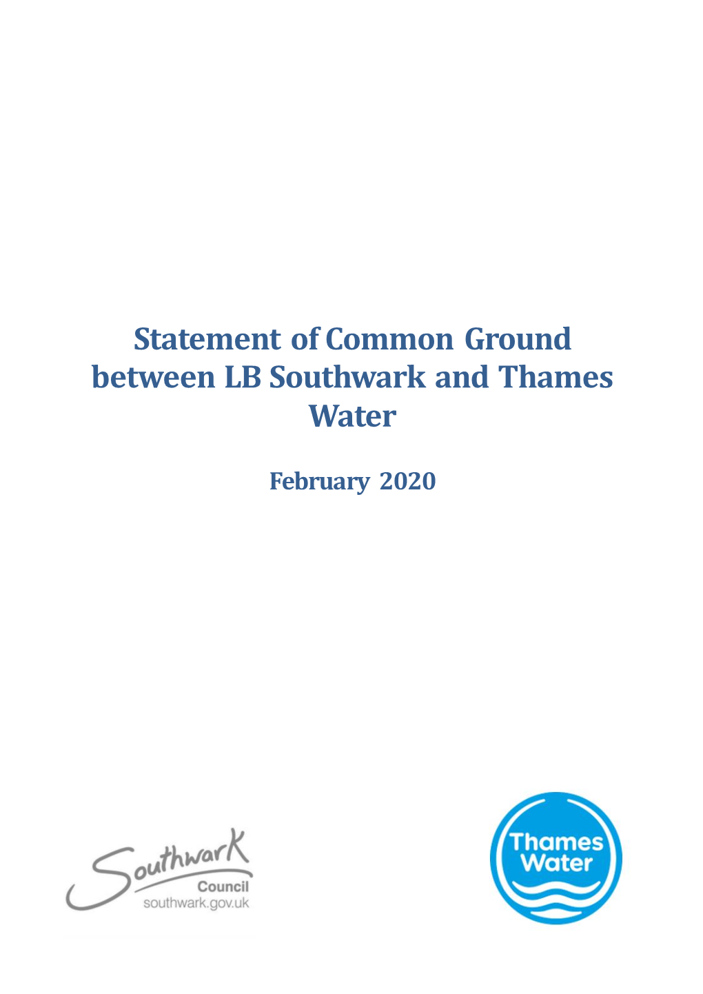 Statement of Common Ground with Thames Water