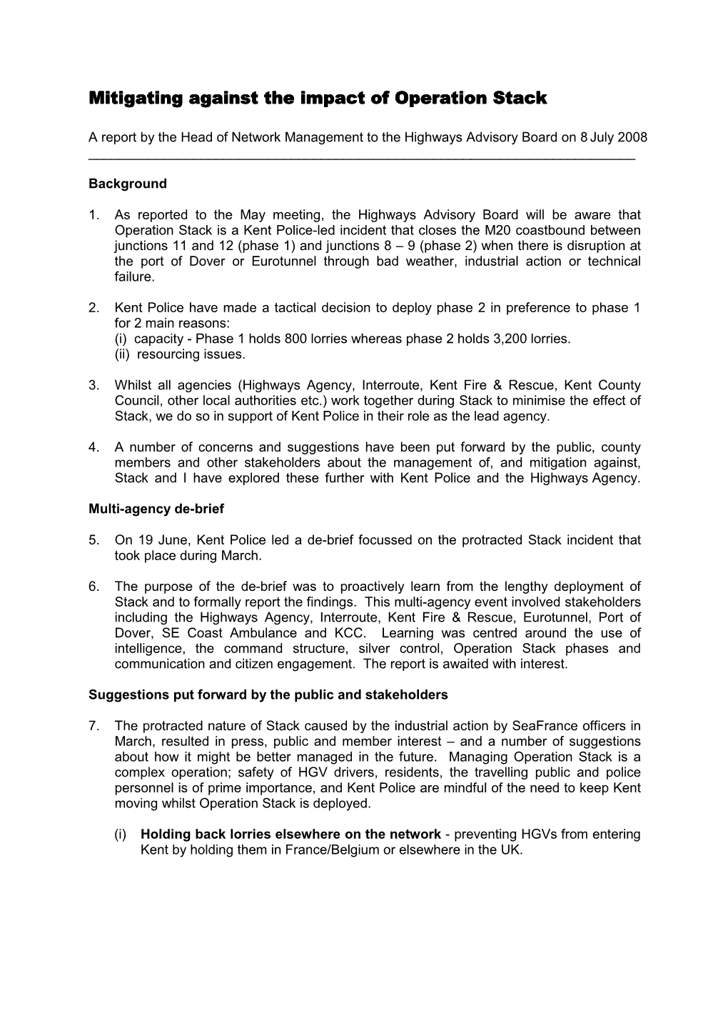 Mitigating Against the Impact of Operation Stack PDF 67 KB