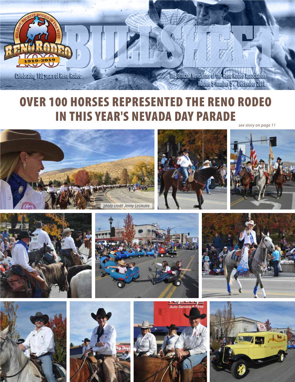 OVER 100 HORSES REPRESENTED the RENO RODEO in THIS YEAR's NEVADA DAY PARADE See Story on Page 11