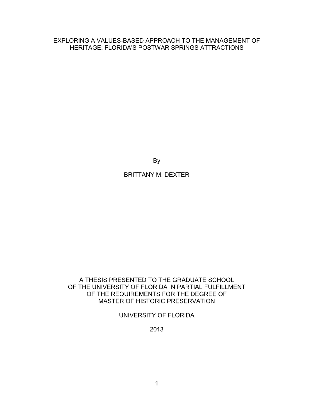 University of Florida Thesis Or Dissertation Formatting