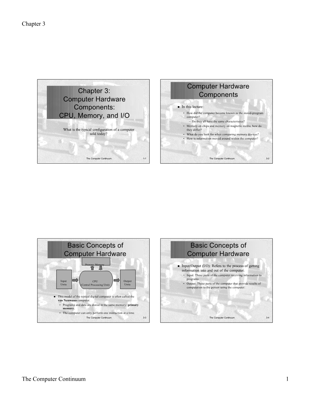 Chapter 3: Computer Hardware Components