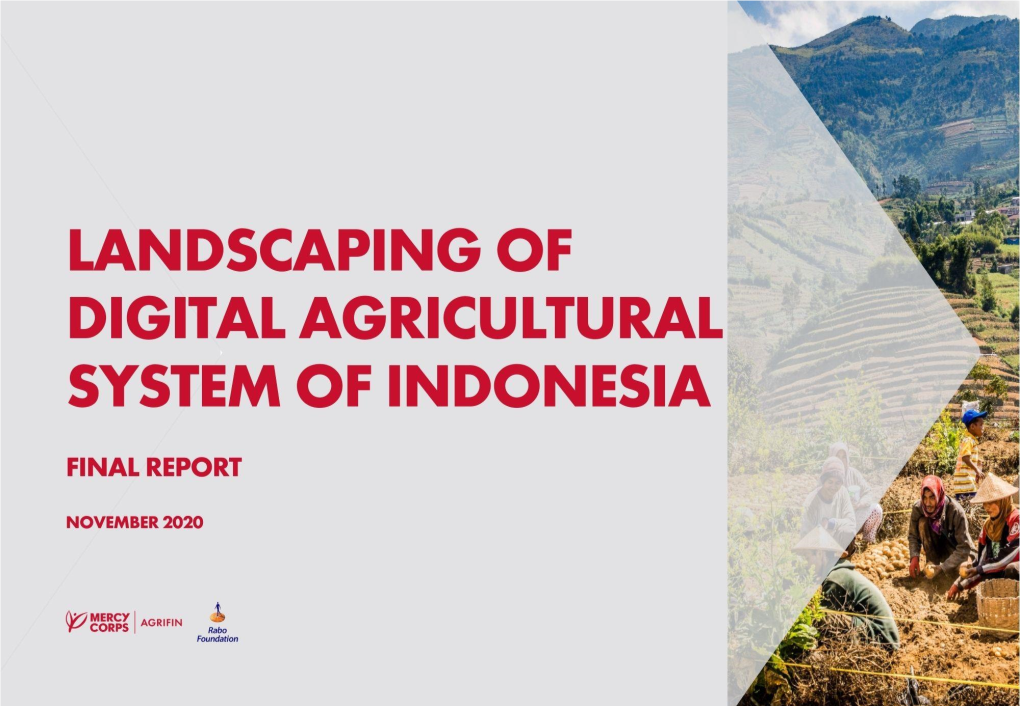 Landscaping of Digital Food System of Indonesia