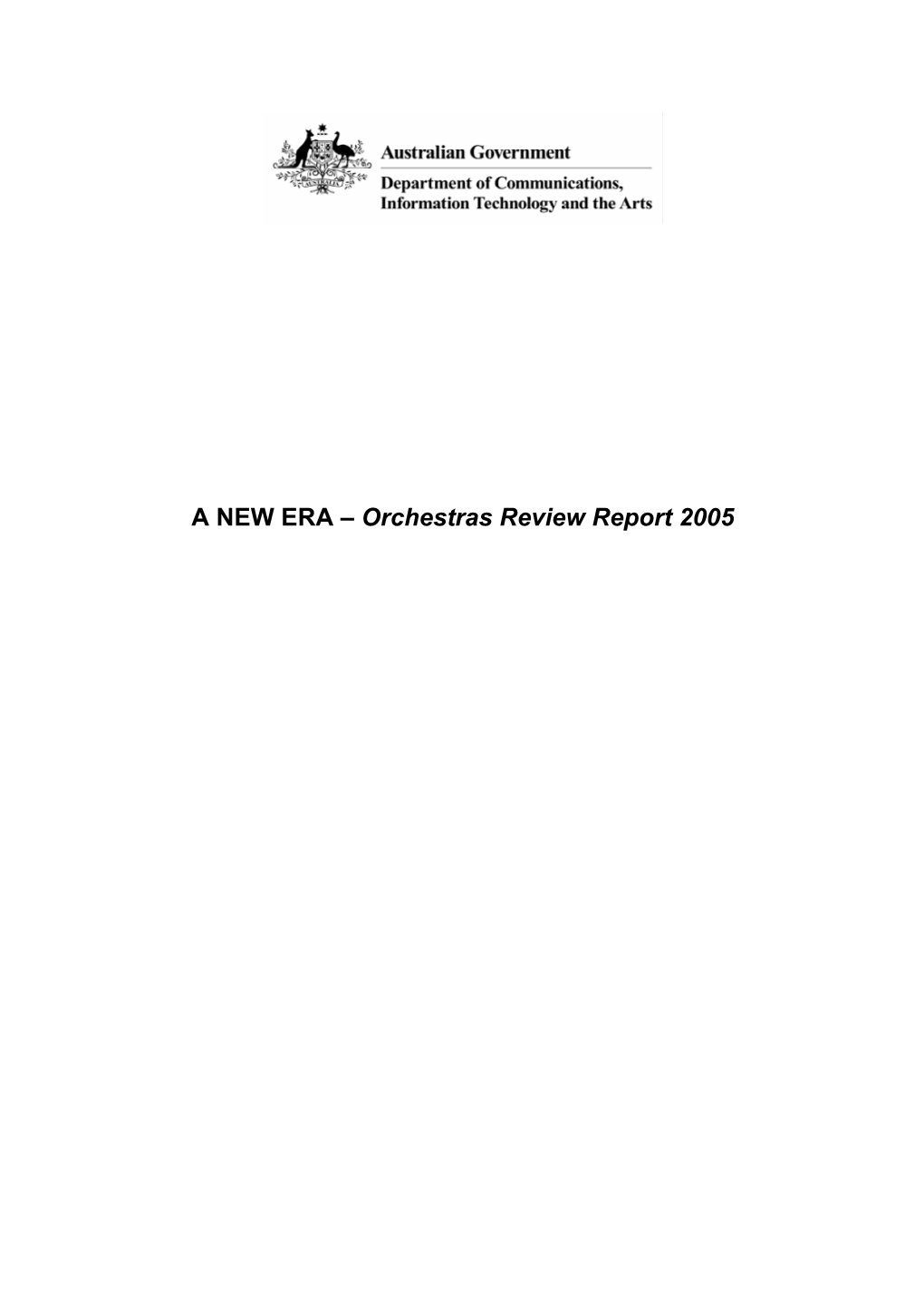 Orchestras Review Report 2005