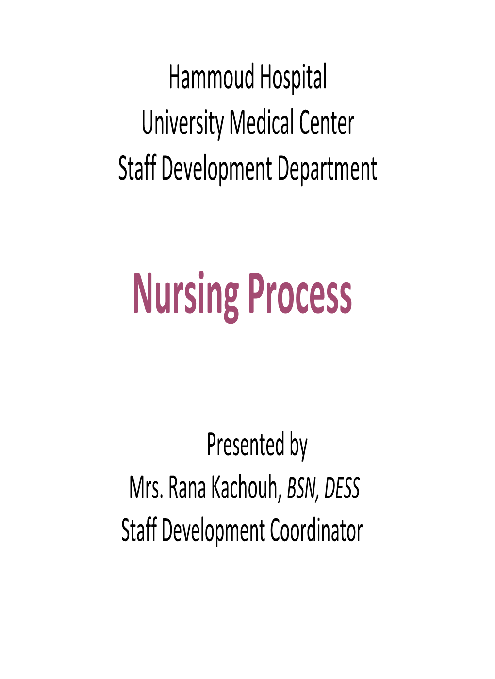 Nursing Process