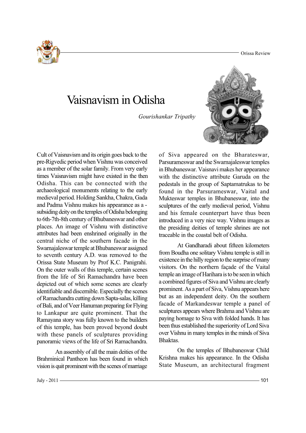 Vaisnavism in Odisha