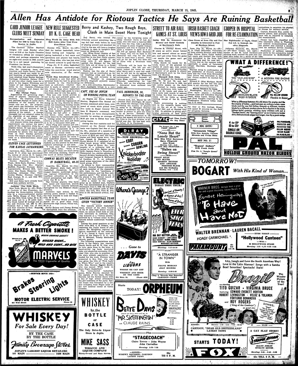 March 15 1945 Joplin Globe