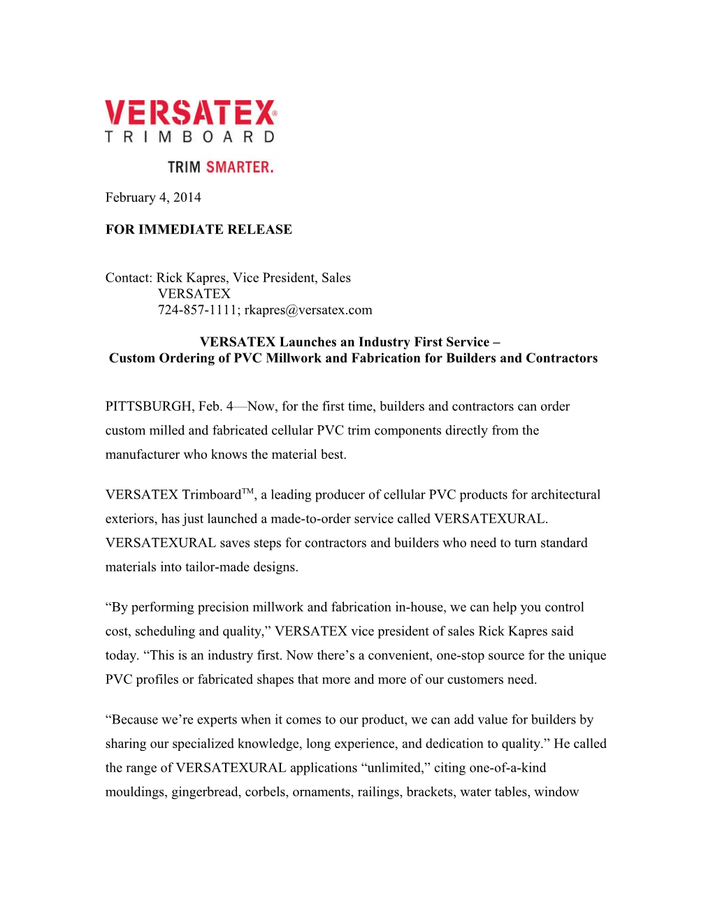 For Immediate Release s278