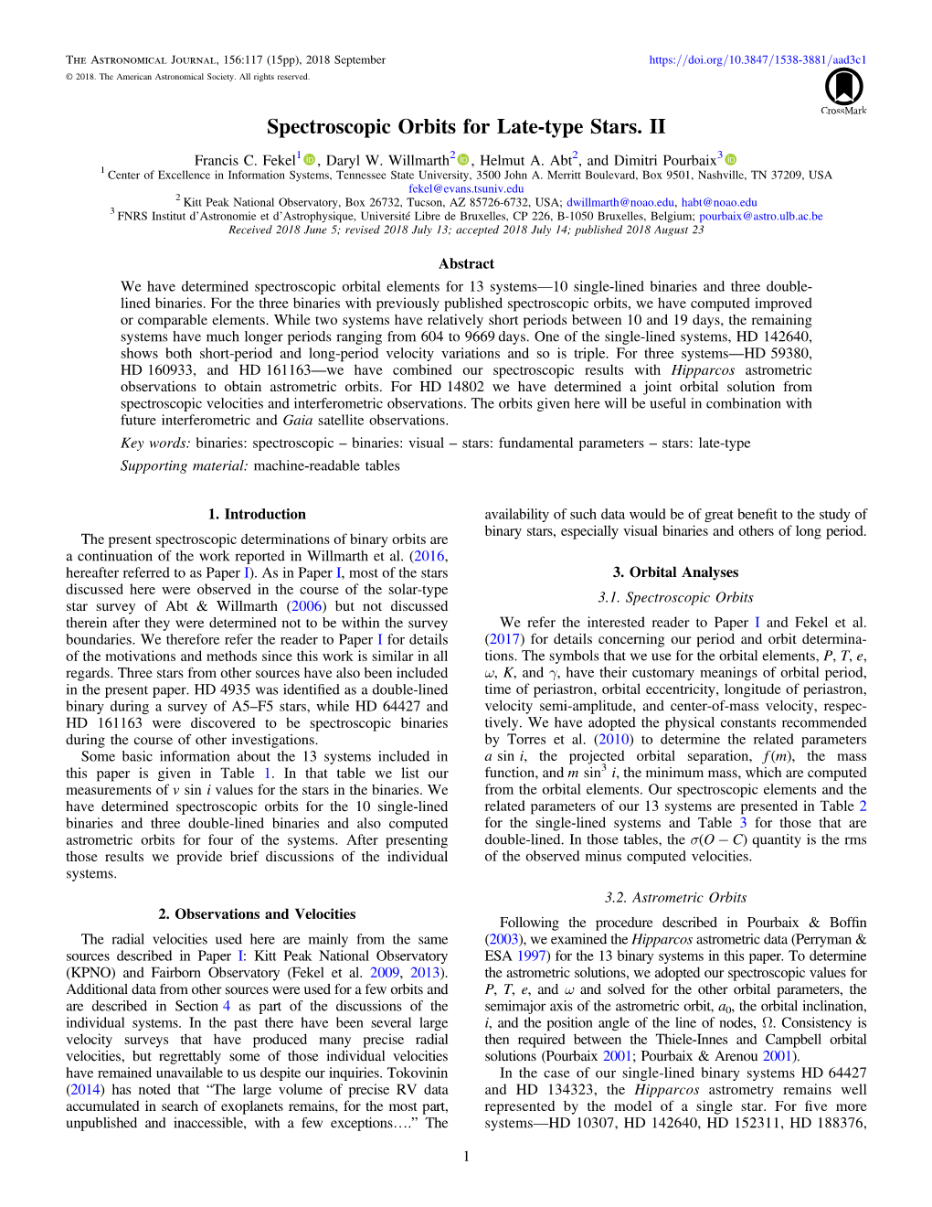 Spectroscopic Orbits for Late-Type Stars. II