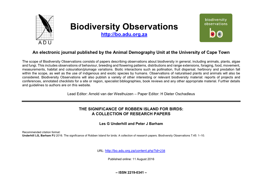 Biodiversity Observations