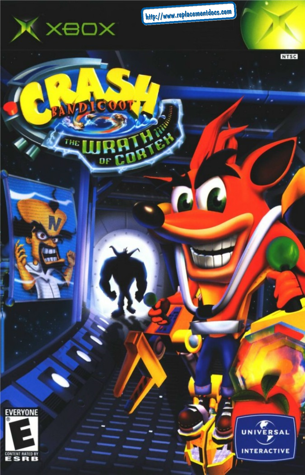 Crash Bandicoot: the Wrath of Cortex™ Disc on the Open Disc Tray with the Label Facing up and Close the Disc Tray