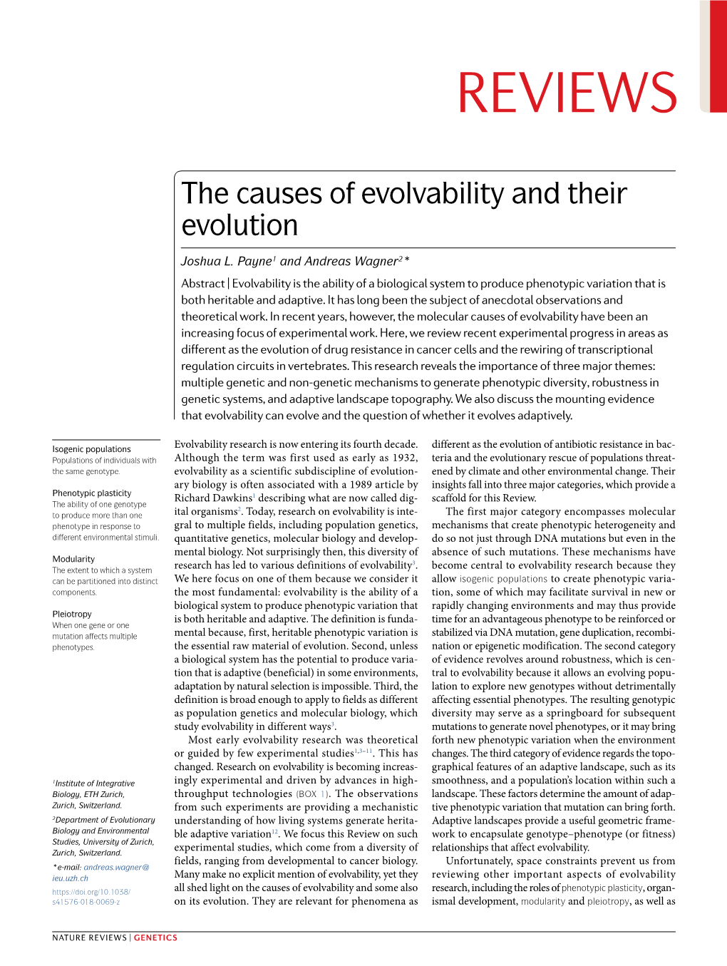 The Causes of Evolvability and Their Evolution