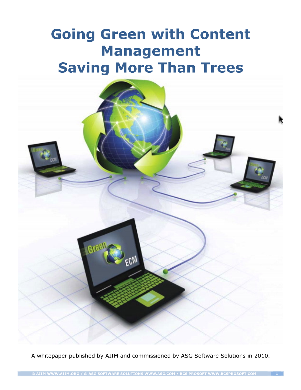 Going Green with Content Management Saving More Than Trees