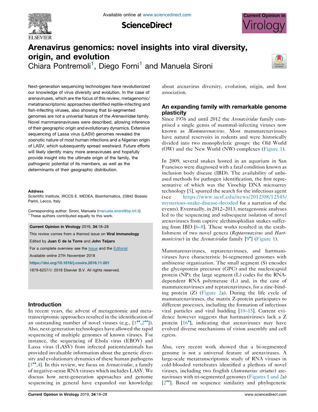 Arenavirus Genomics: Novel Insights Into Viral Diversity, Origin, and Evolution