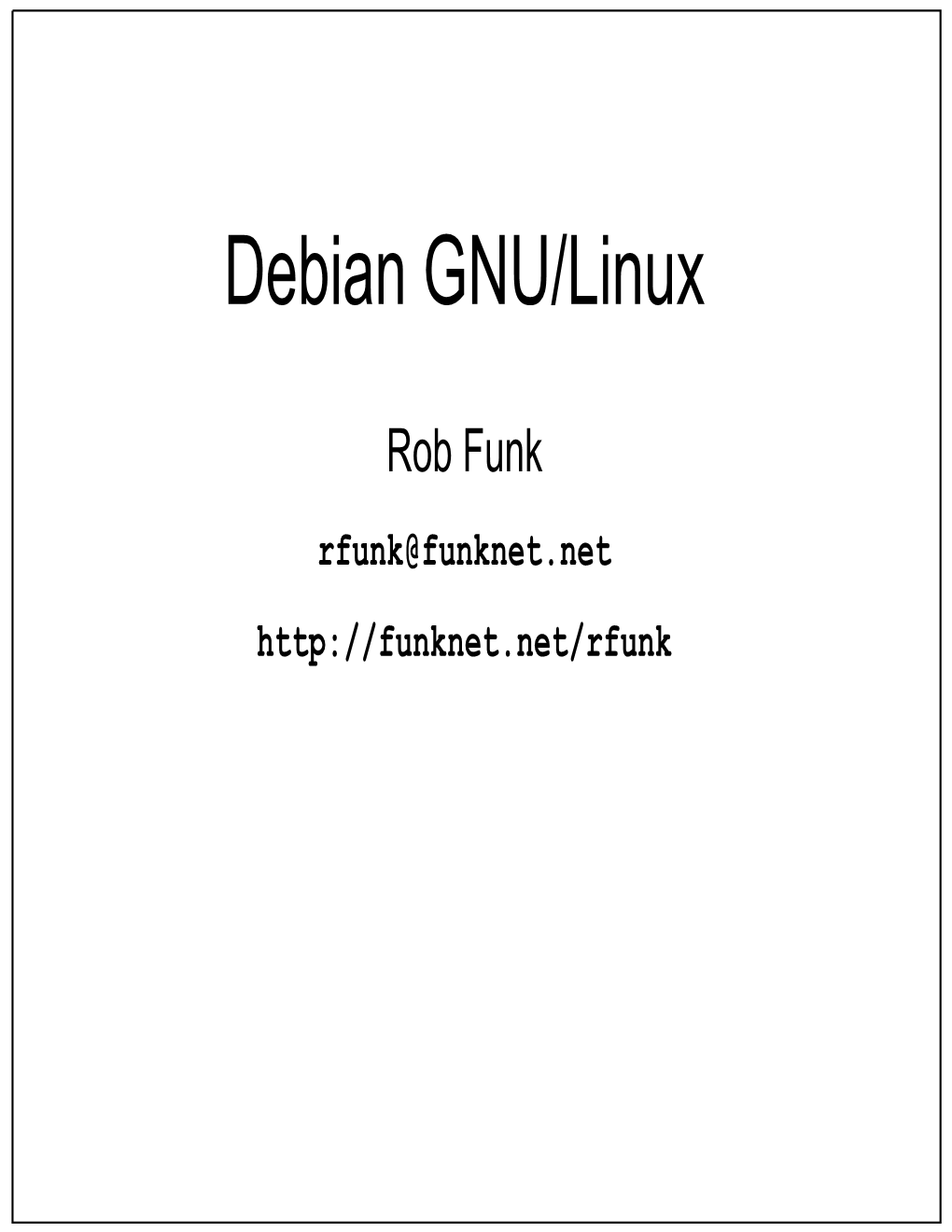 Debian GNU/Linux