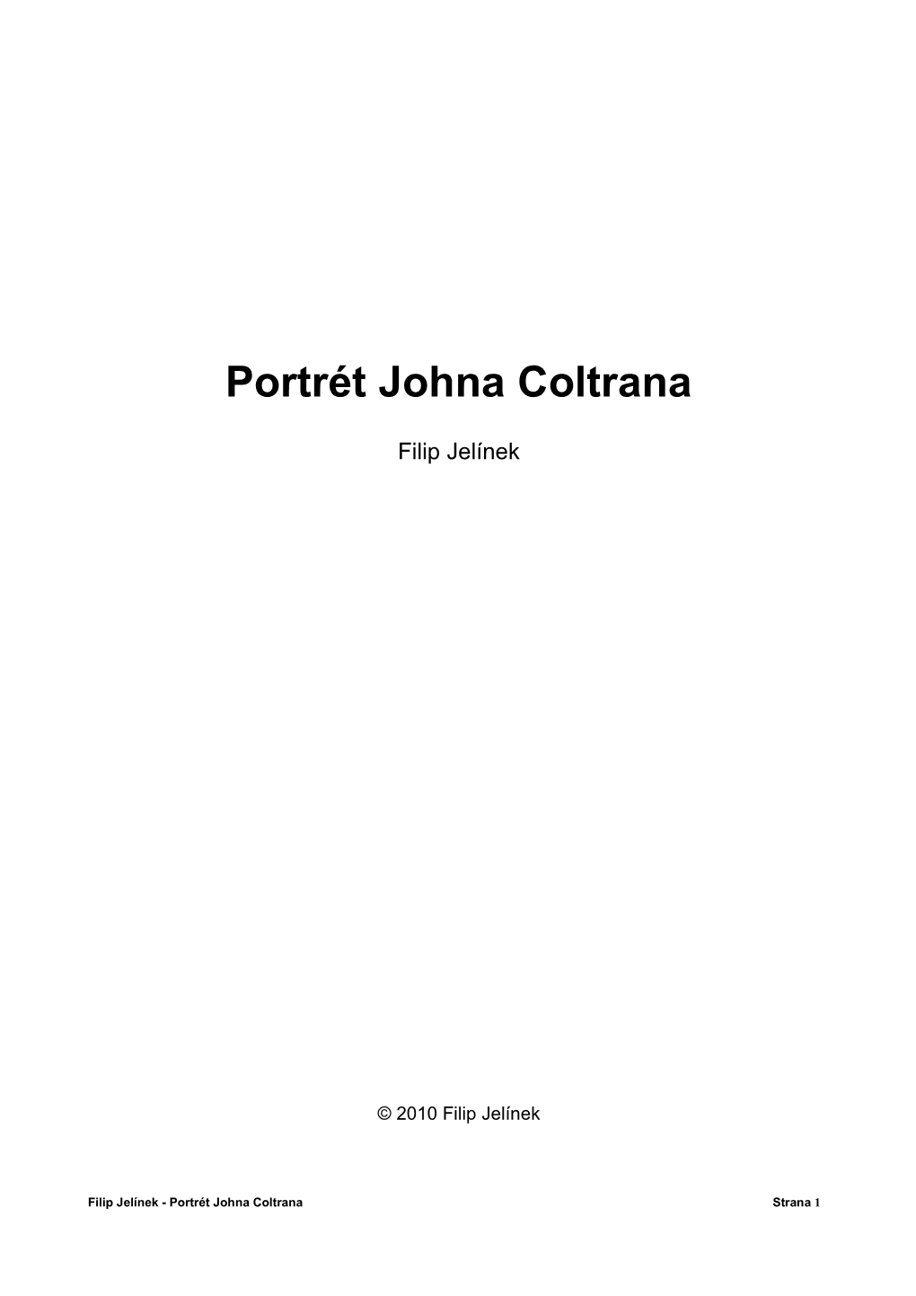Portrét Johna Coltrana