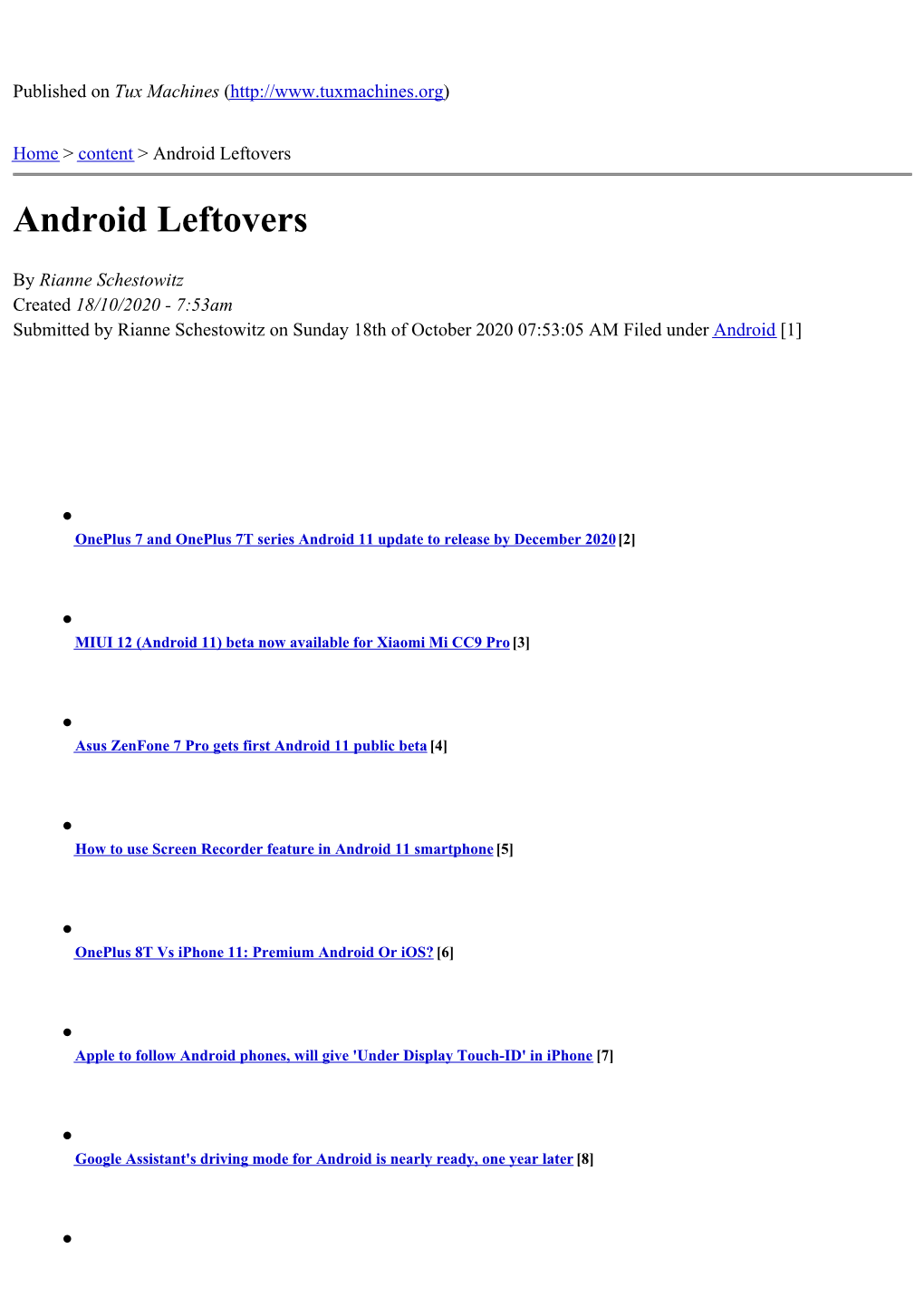 Android Leftovers