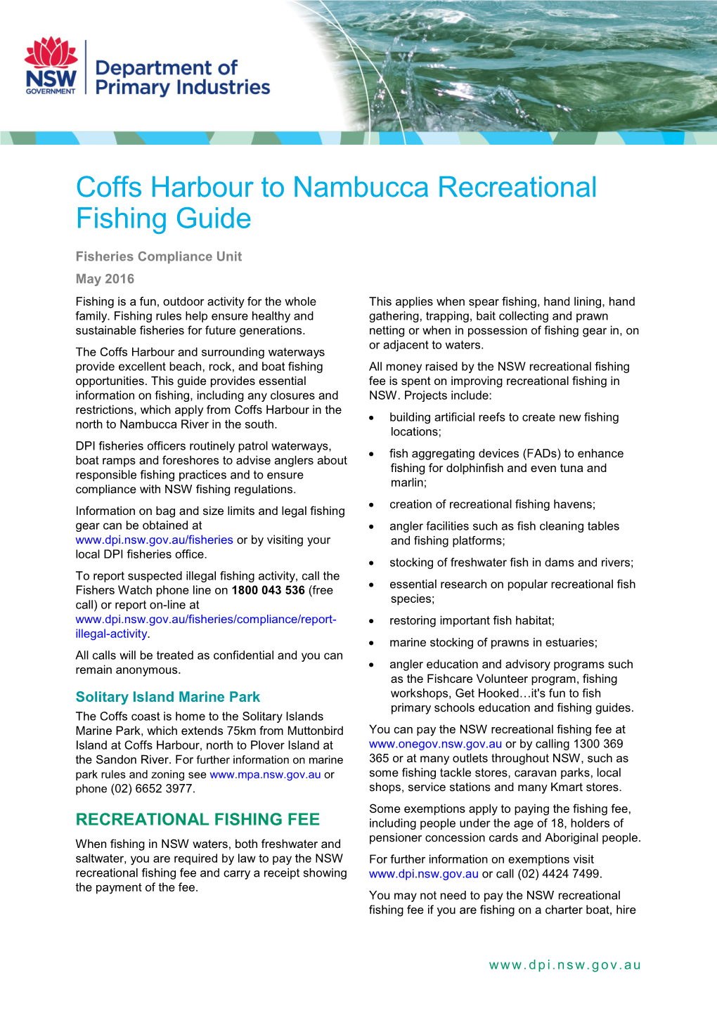 Coffs Harbour to Nambucca Recreational Fishing Guide