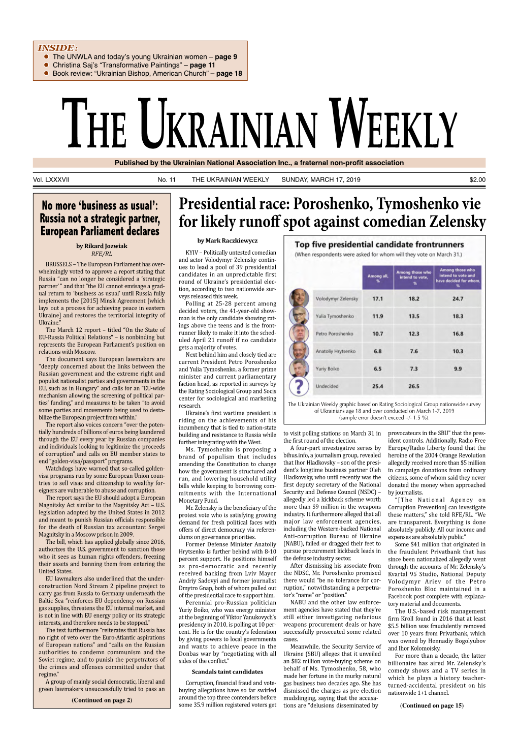 The Ukrainian Weekly, 2019