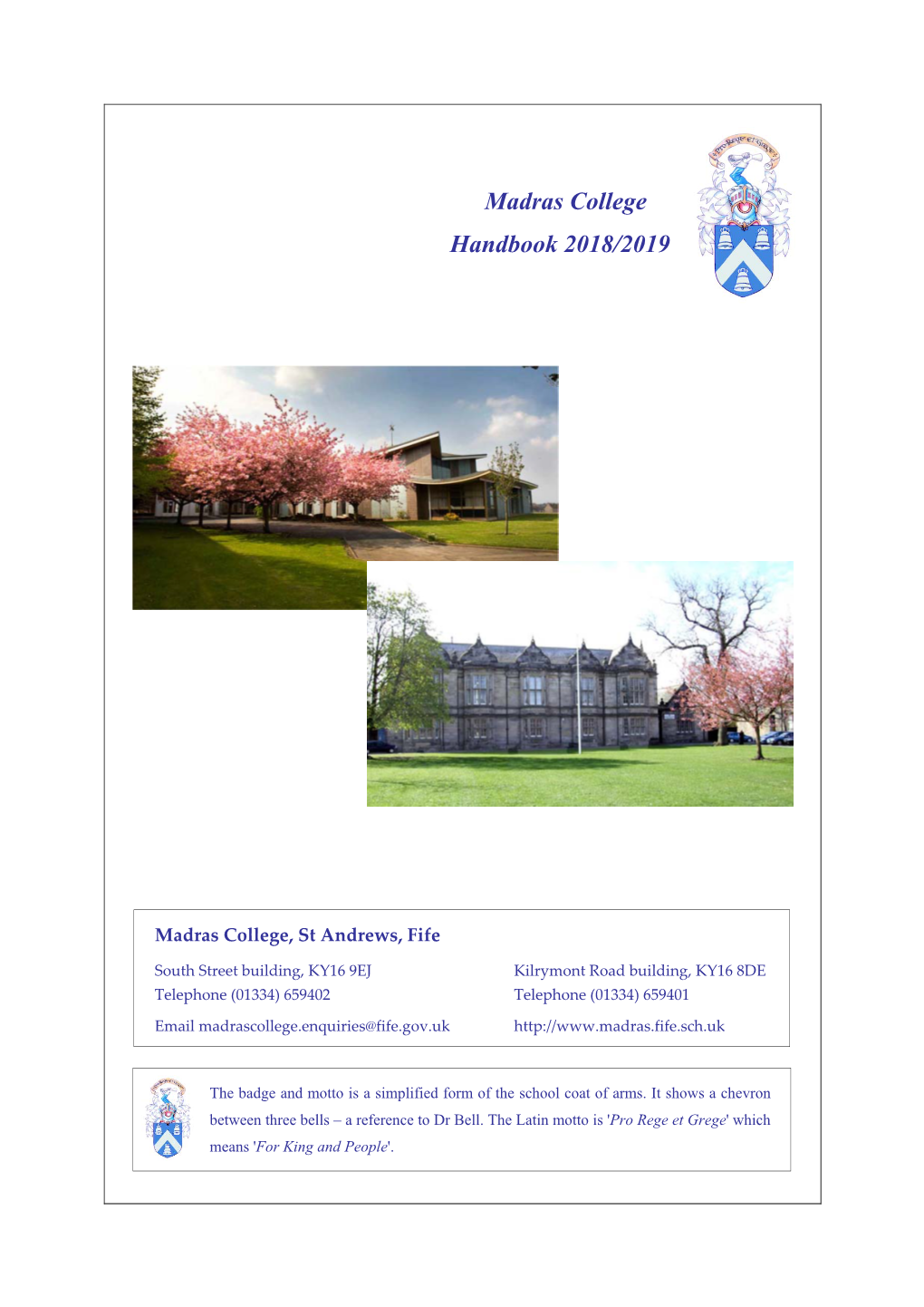 Madras College Handbook 2018/2019