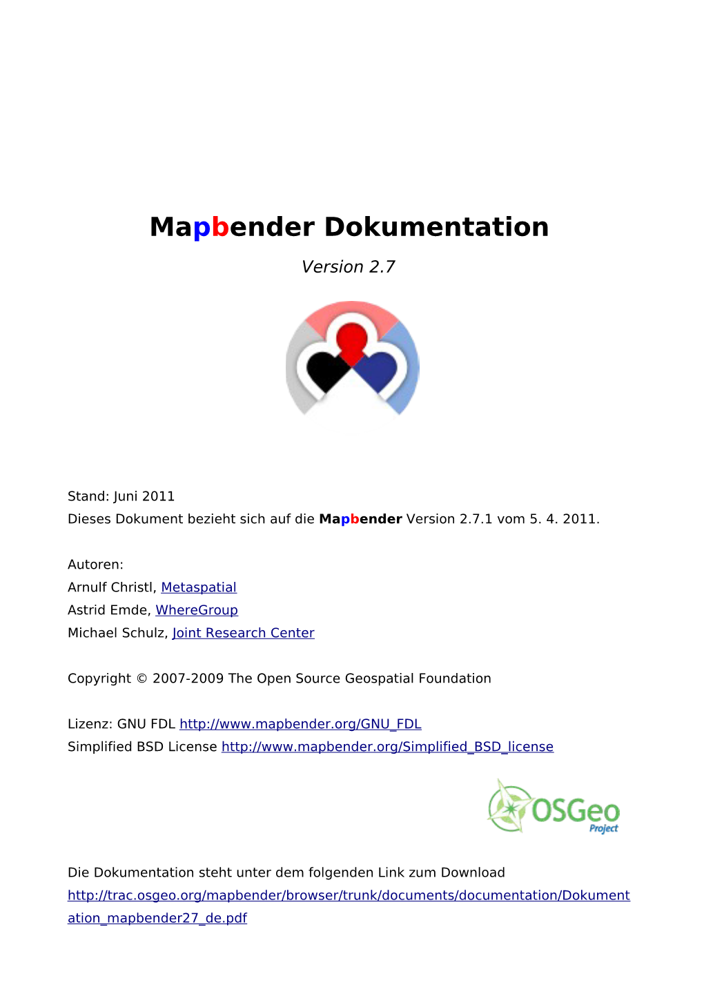 Mapbender Dokumentation