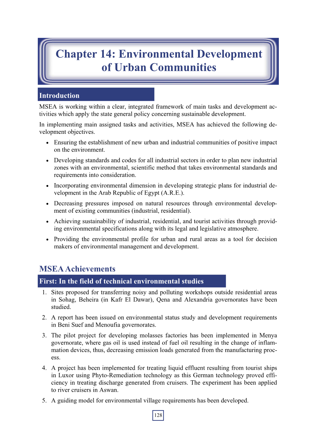 Chapter 14: Environmental Development of Urban Communities