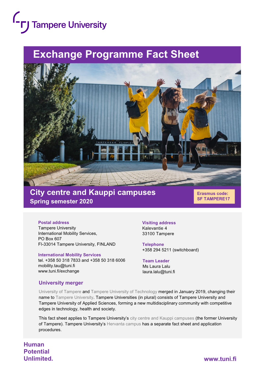 Exchange Programme Fact Sheet