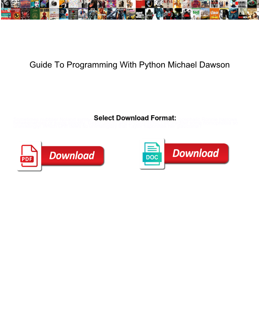 Guide to Programming with Python Michael Dawson Wildfire