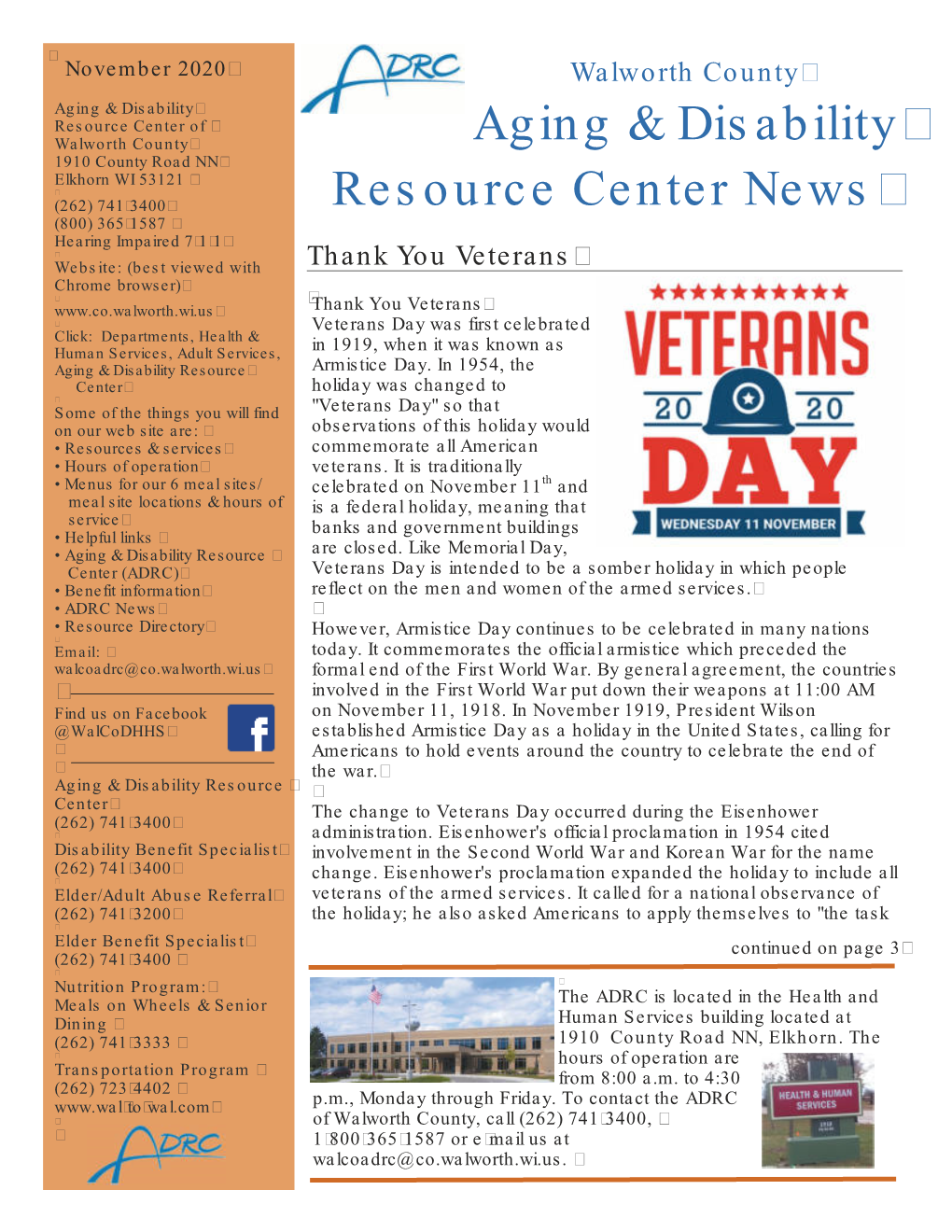 Aging Disability Resource Center News