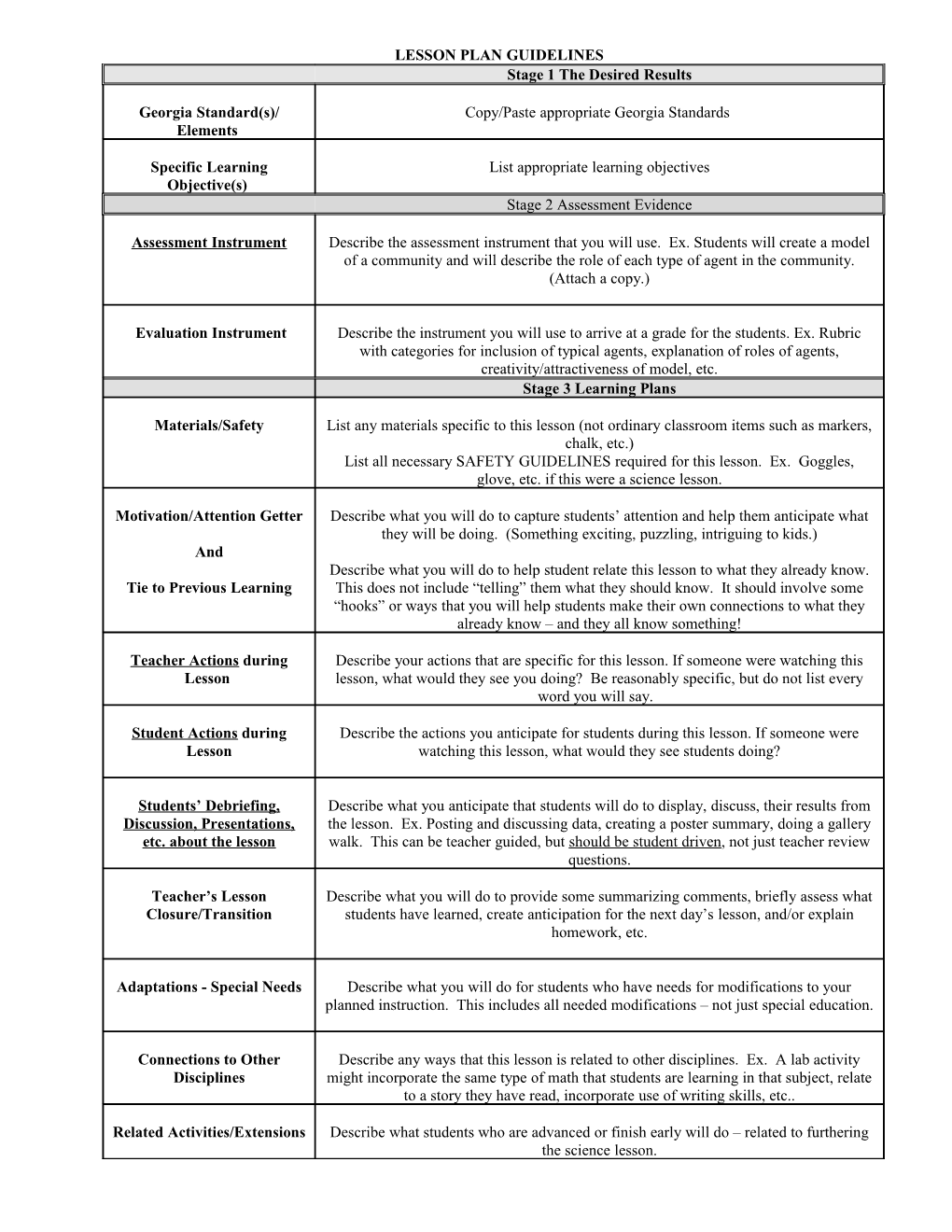 Lesson Planning Template s7