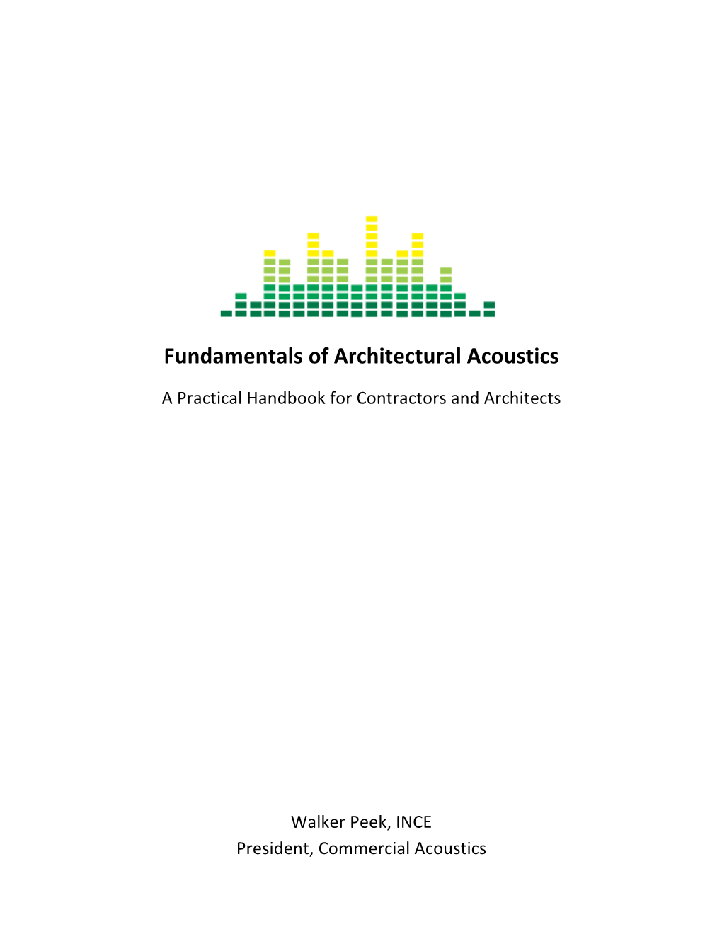 Fundamentals of Architectural Acoustics