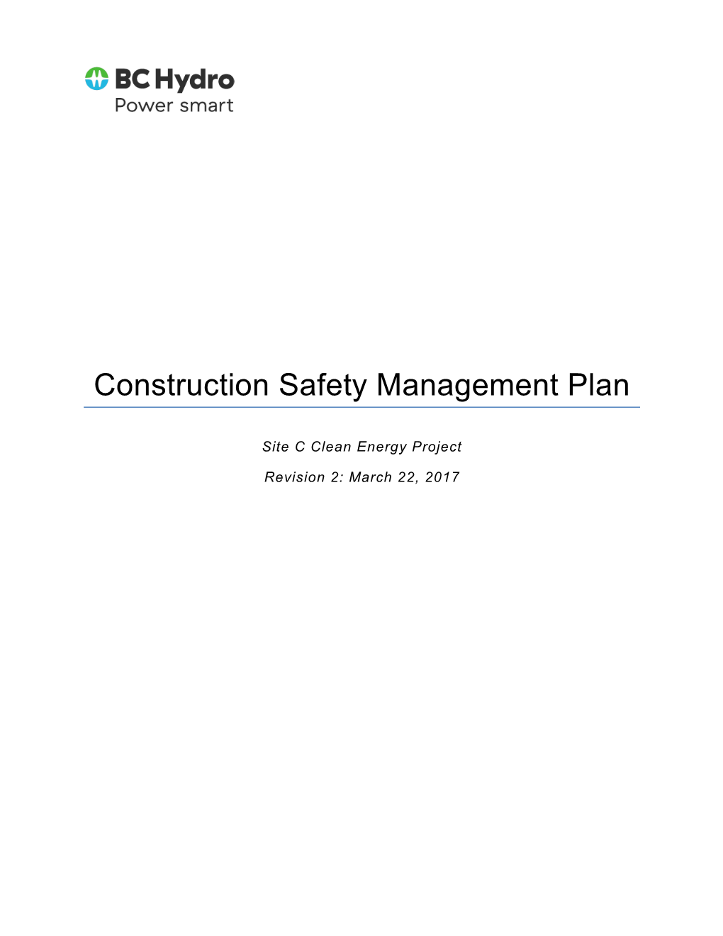 Construction Safety Management Plan