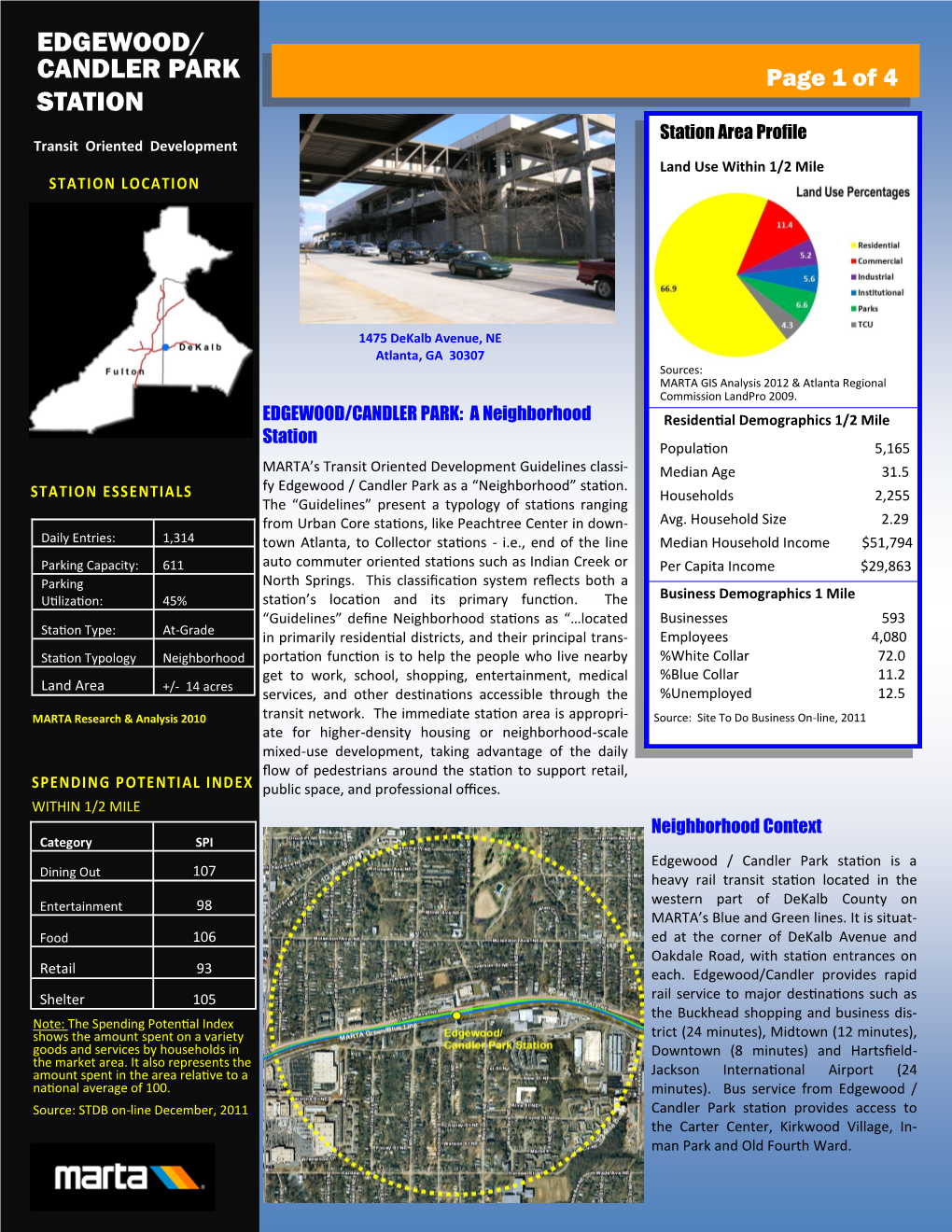 Edgewood/ Candler Park Station Page 2 of 4 Station Aerial View