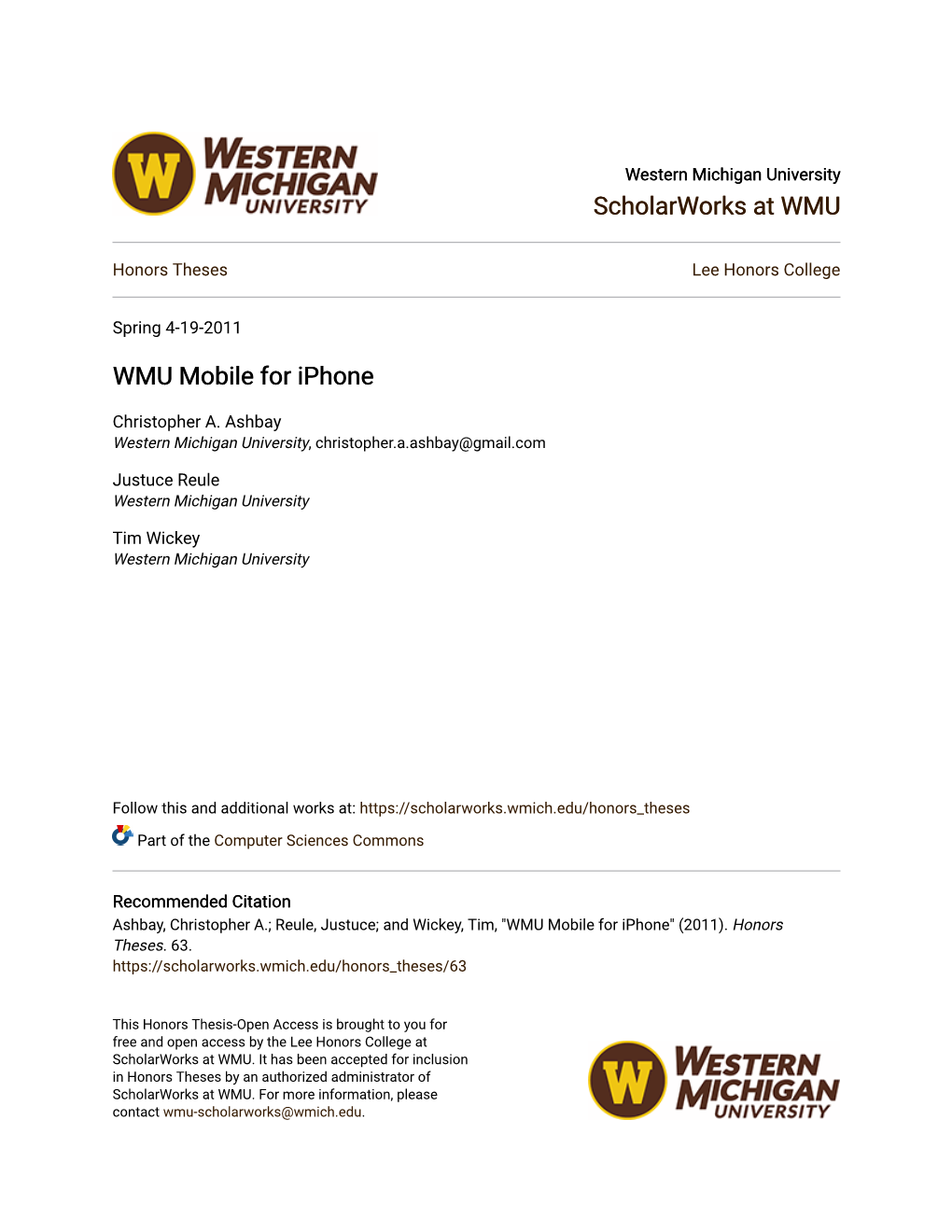 WMU Mobile for Iphone