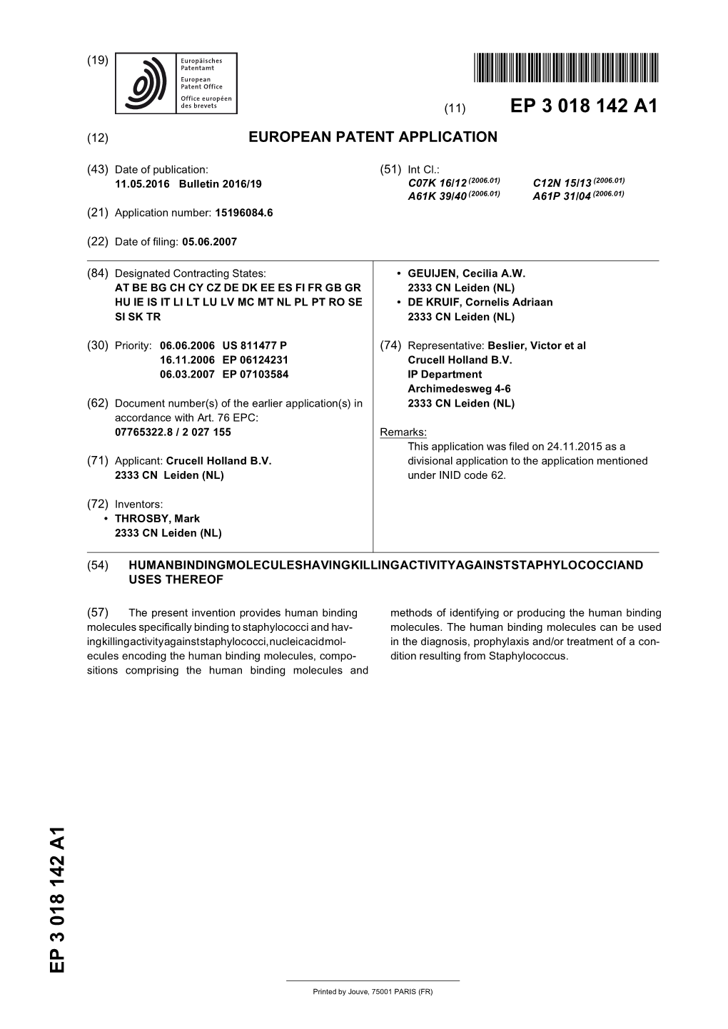 Human Binding Molecules Having Killing Activity Against Staphylococci and Uses Thereof