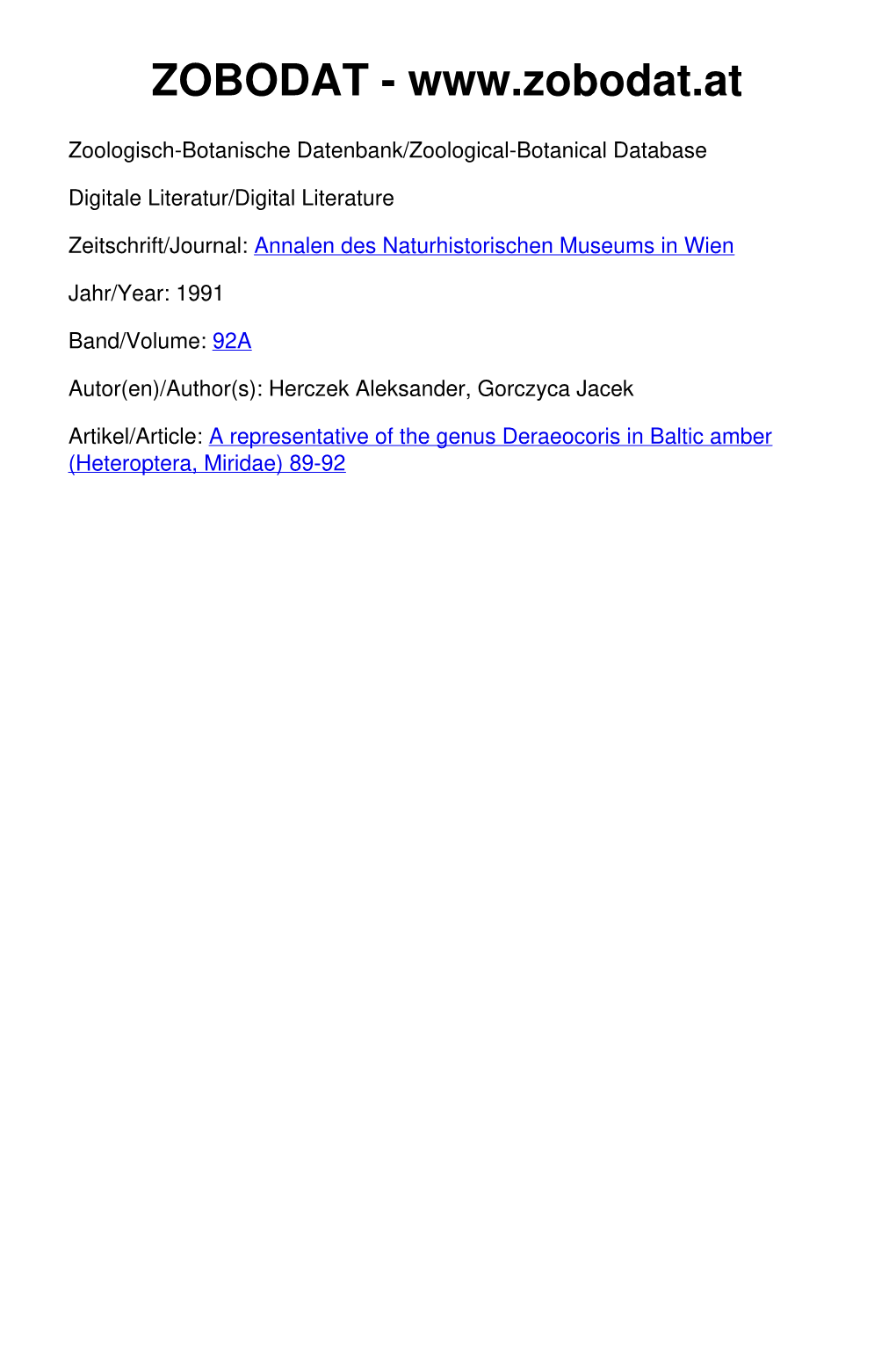 Heteroptera, Miridae) 89-92 ©Naturhistorisches Museum Wien, Download Unter