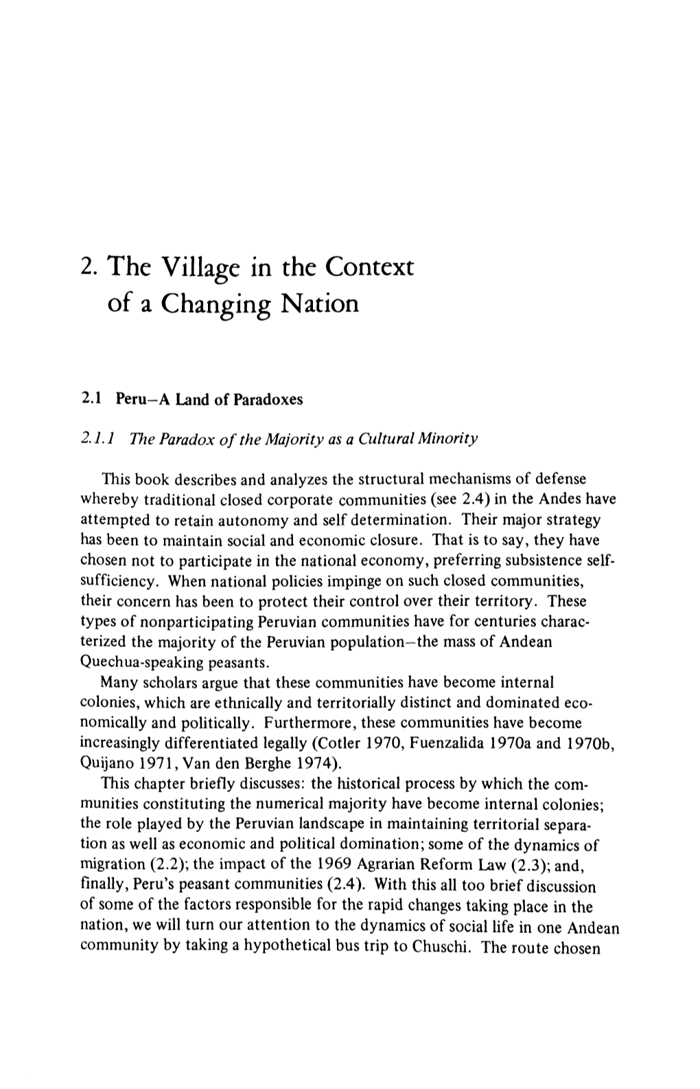 2. the Village in the Context of a Changing Nation