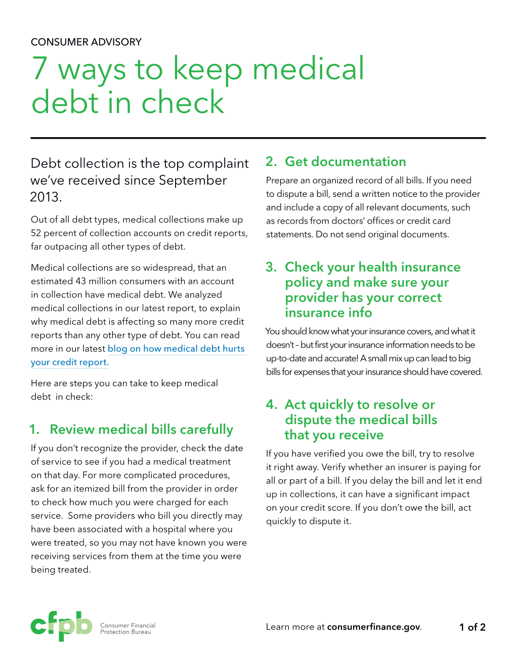 7 Ways to Keep Medical Debt in Check