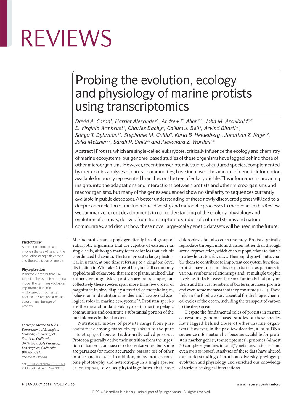 Probing the Evolution, Ecology and Physiology of Marine Protists Using Transcriptomics