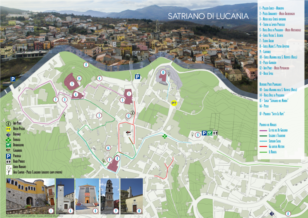 Mappa Turistica Di Satriano Di Lucania