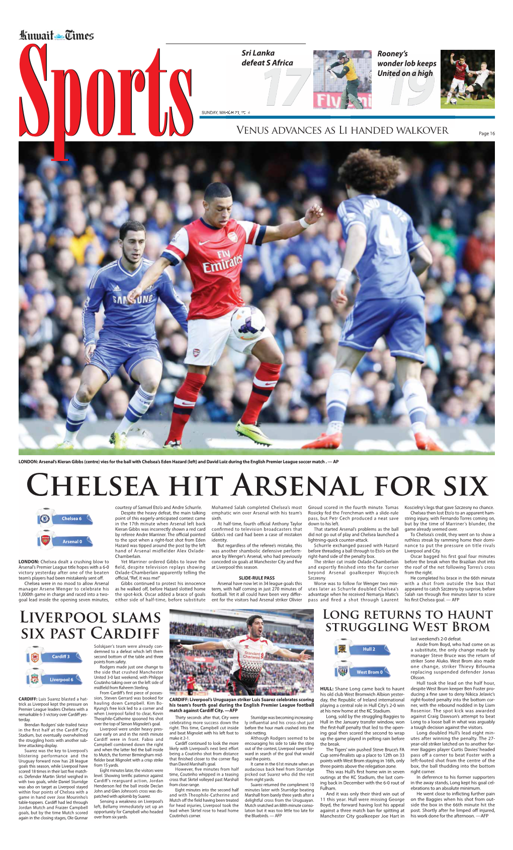 Chelsea Hit Arsenal for Six