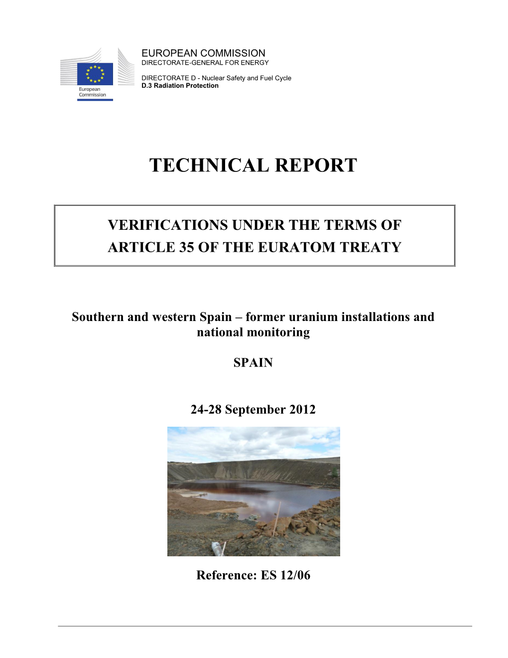 Art. 35 Verification Spain: Former Uranium Sites