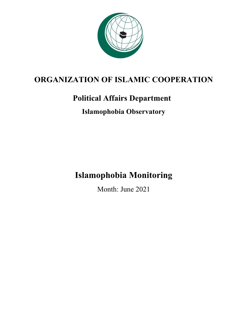Islamophobia Monitoring Month: June 2021