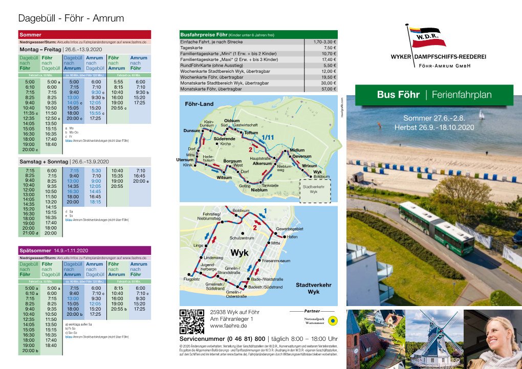 Bus Föhr | Ferienfahrplan Dagebüll