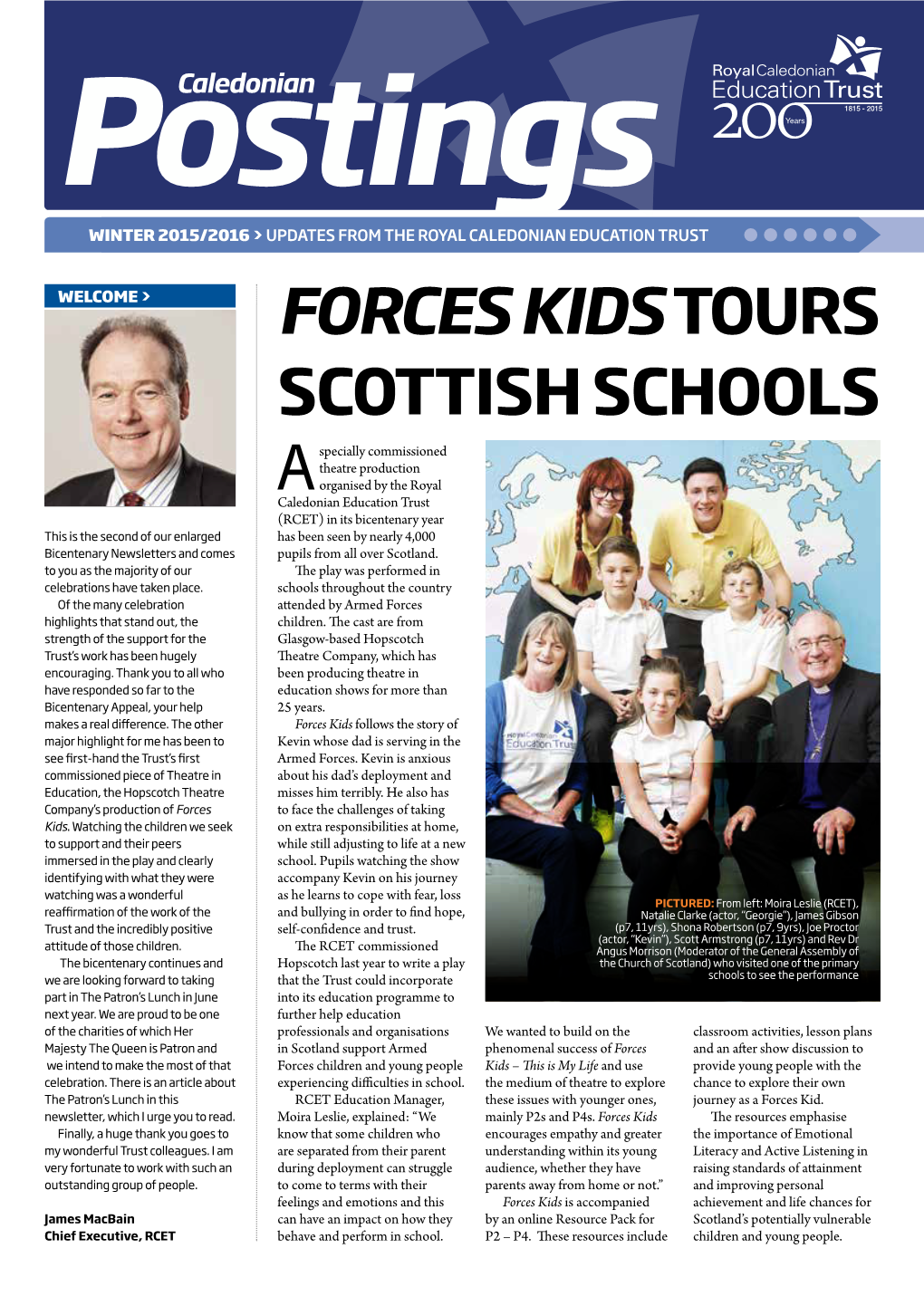 Forces Kidstours Scottish Schools