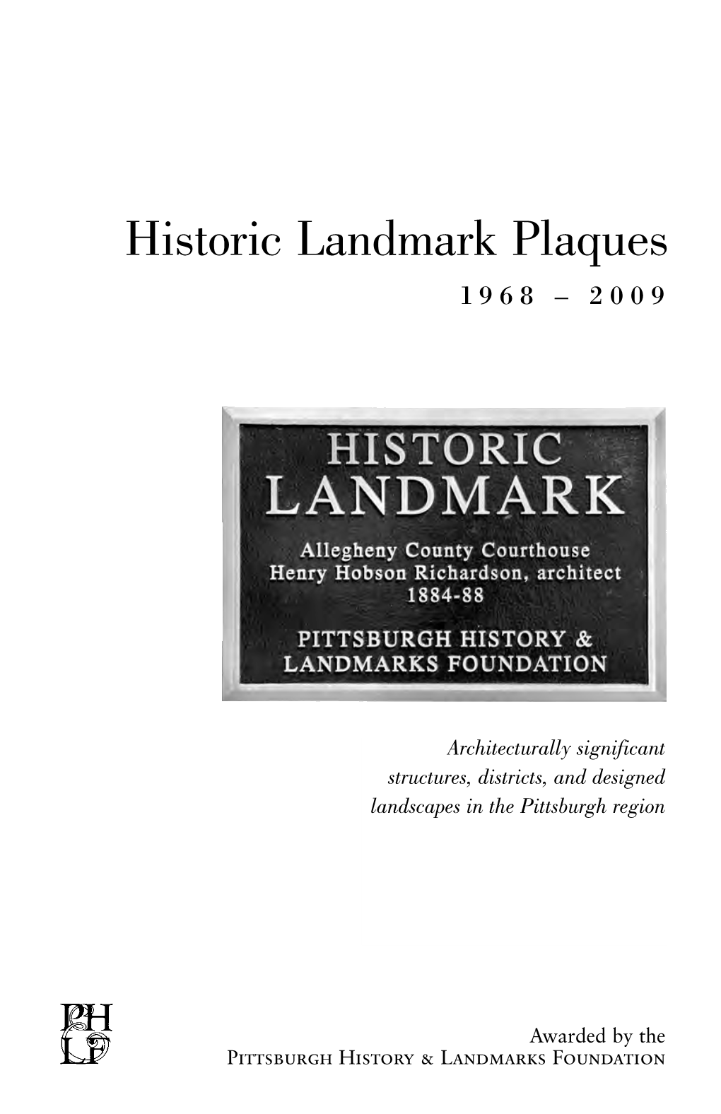 Historic Plaques Book