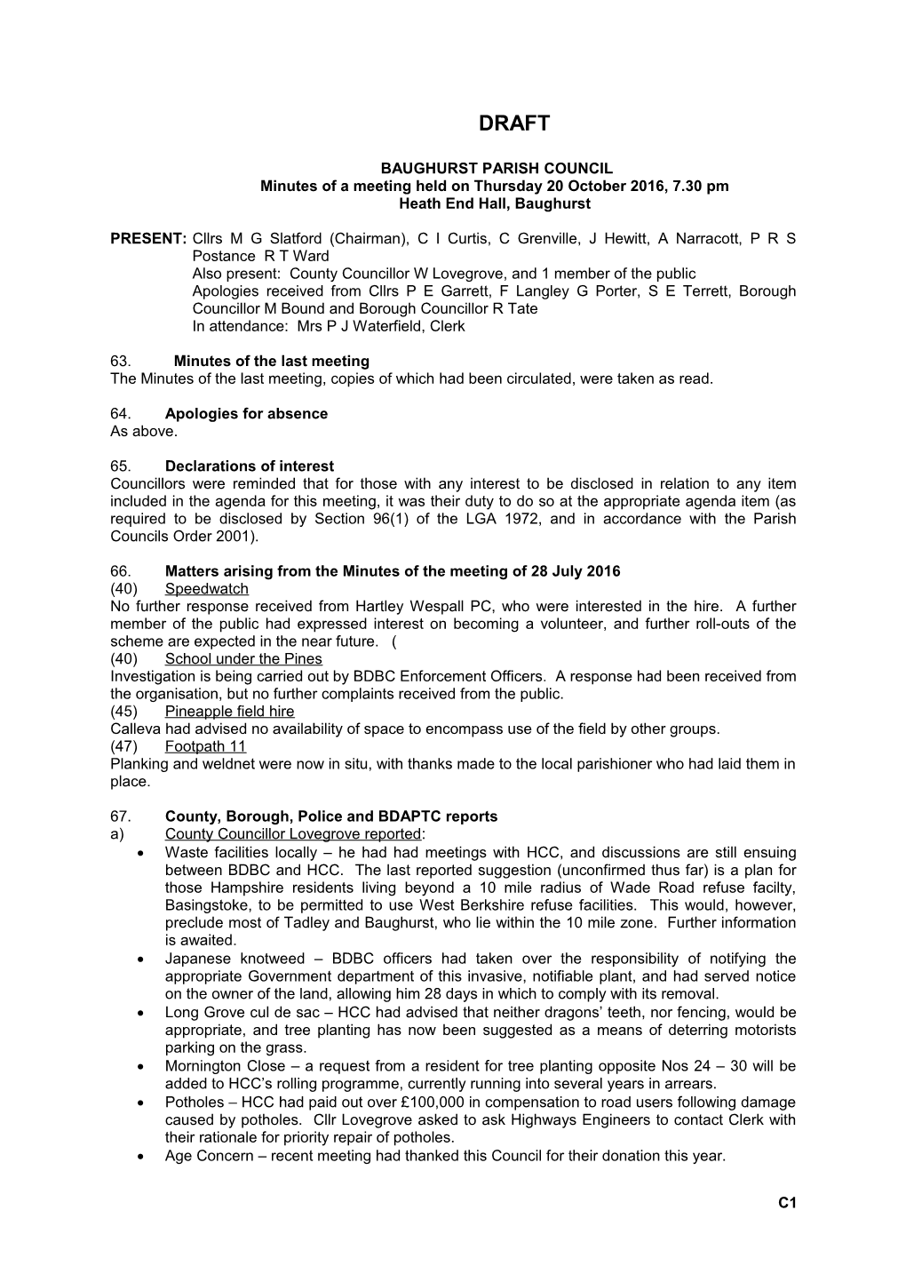 Baughurst Parish Council s2