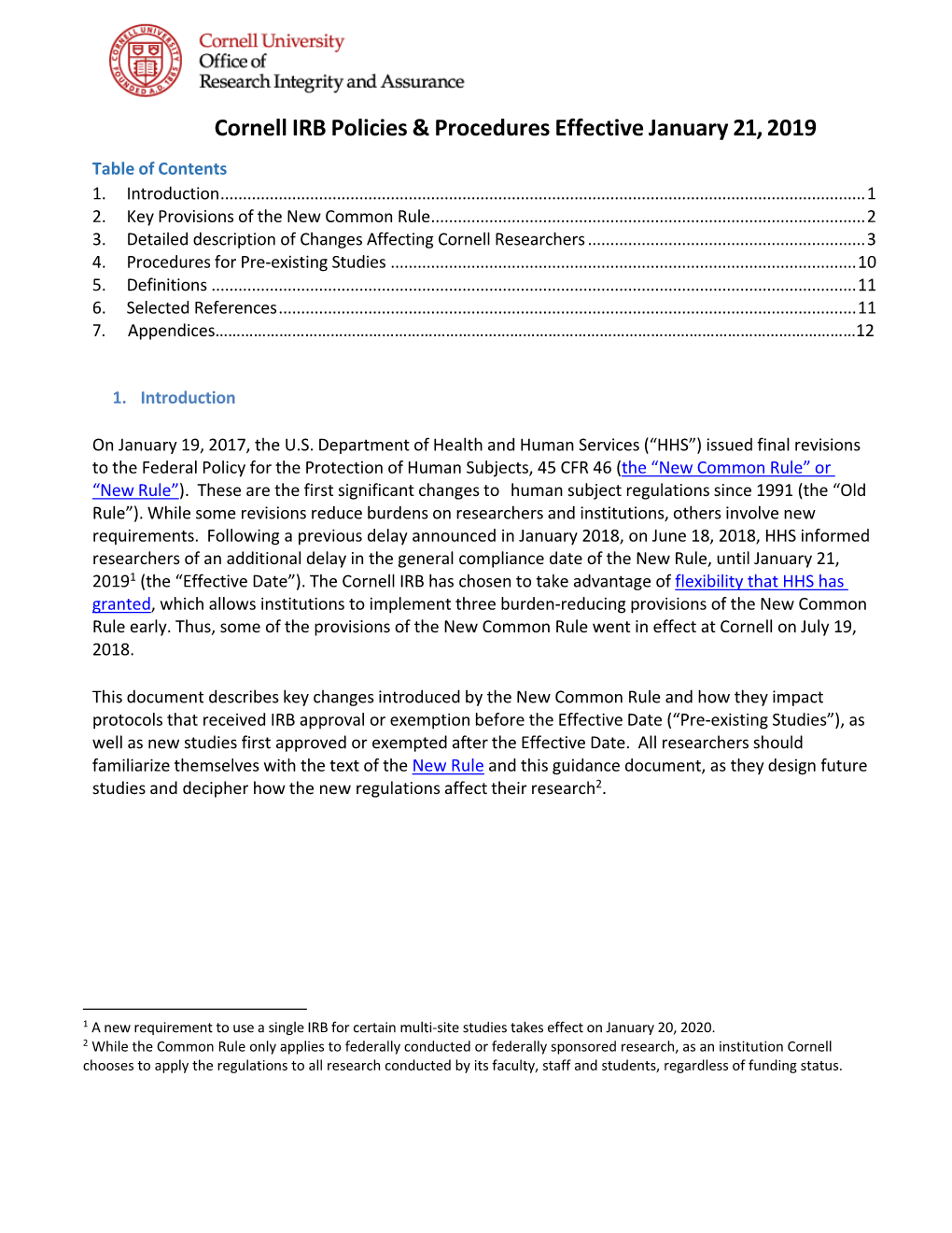 Guidance on Revised Common Rule