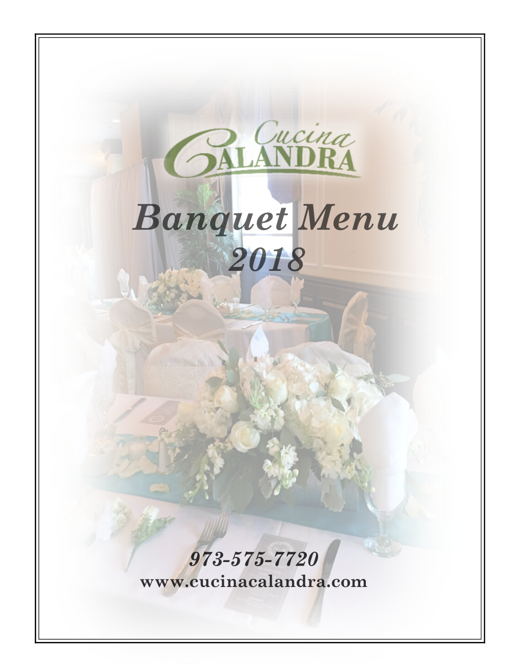 Banquet Menu 2018