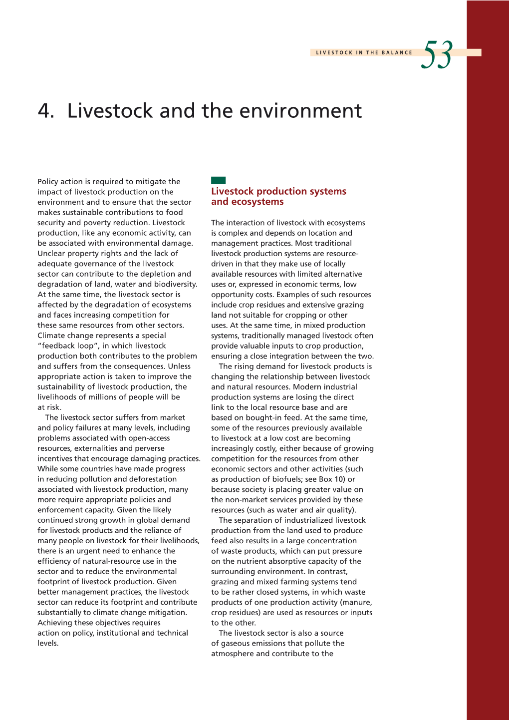 4. Livestock and the Environment