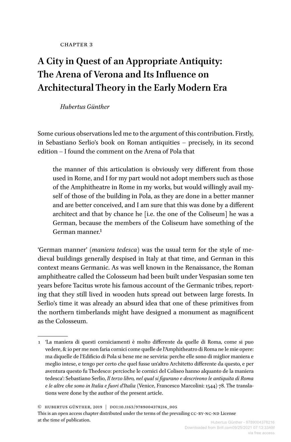 Downloaded from Brill.Com09/25/2021 07:13:33AM Via Free Access a City in Quest of an Appropriate Antiquity 77